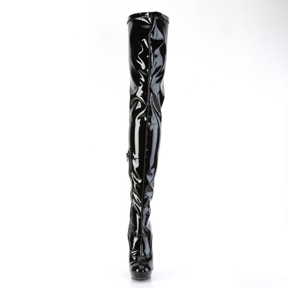 Platform Patent Leather Thigh High Boots - Picture 2 of 5